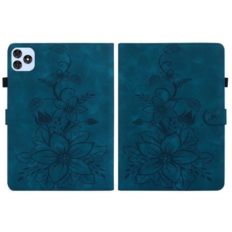 For itel VistaTab 30 Lily Embossed Leather Tablet Case