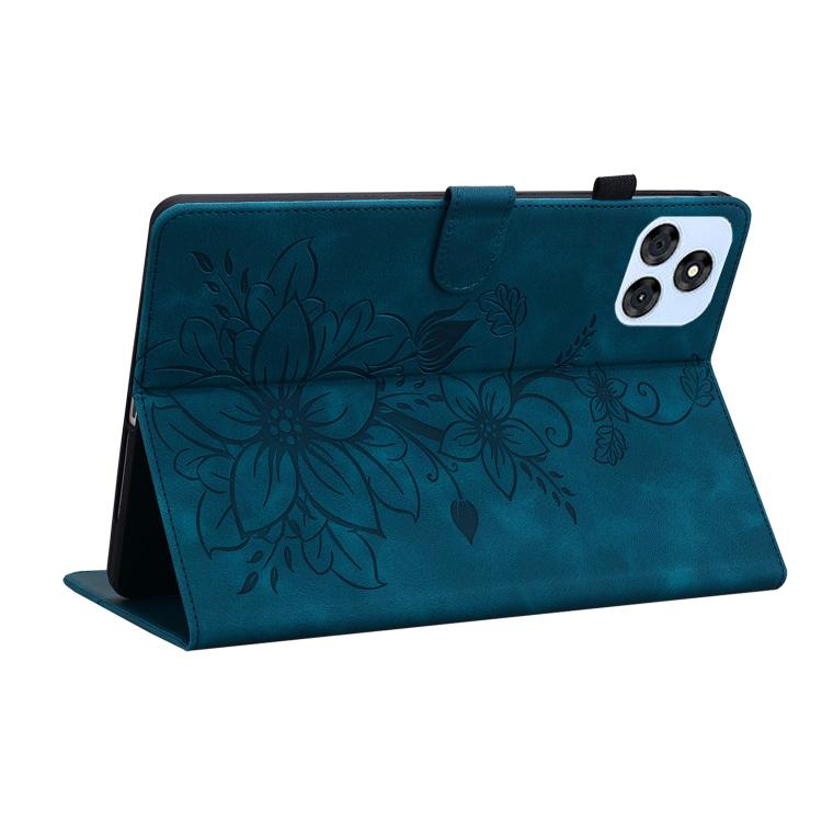 For itel VistaTab 30 Lily Embossed Leather Tablet Case