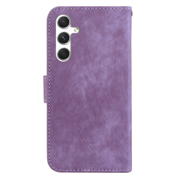 For Samsung Galaxy S25 5G Little Tiger Embossed Leather Phone Case