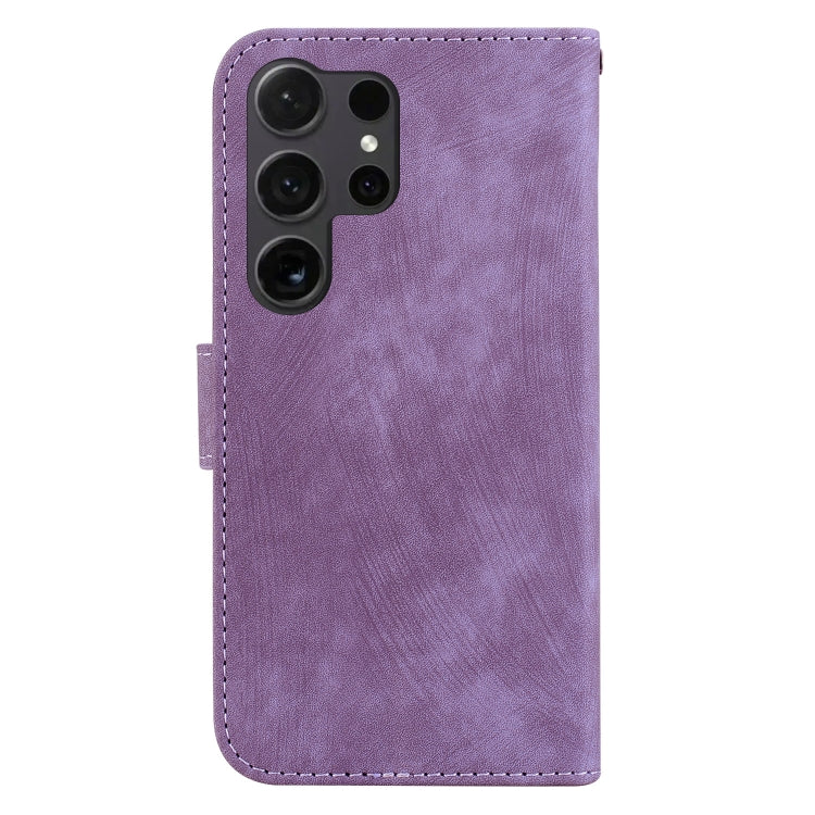 For Samsung Galaxy S25 Ultra 5G Little Tiger Embossed Leather Phone Case