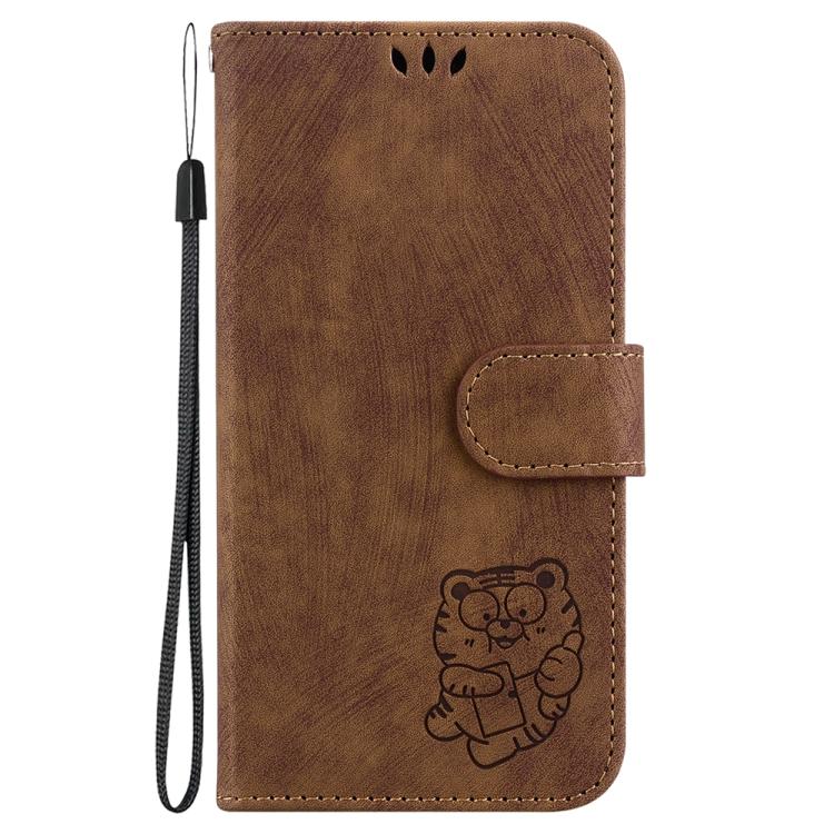 For Samsung Galaxy S25 Edge 5G Little Tiger Embossed Leather Phone Case