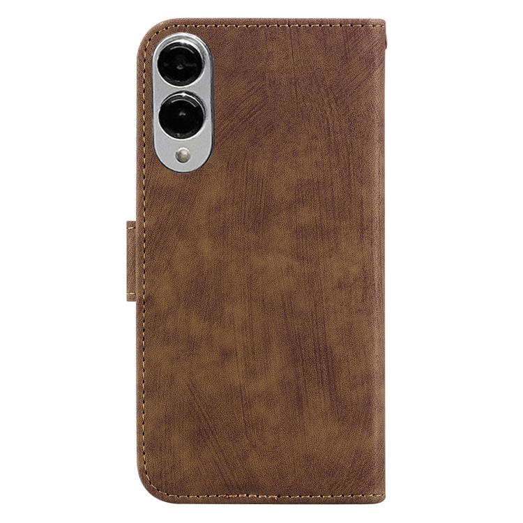For Samsung Galaxy S25 Edge 5G Little Tiger Embossed Leather Phone Case
