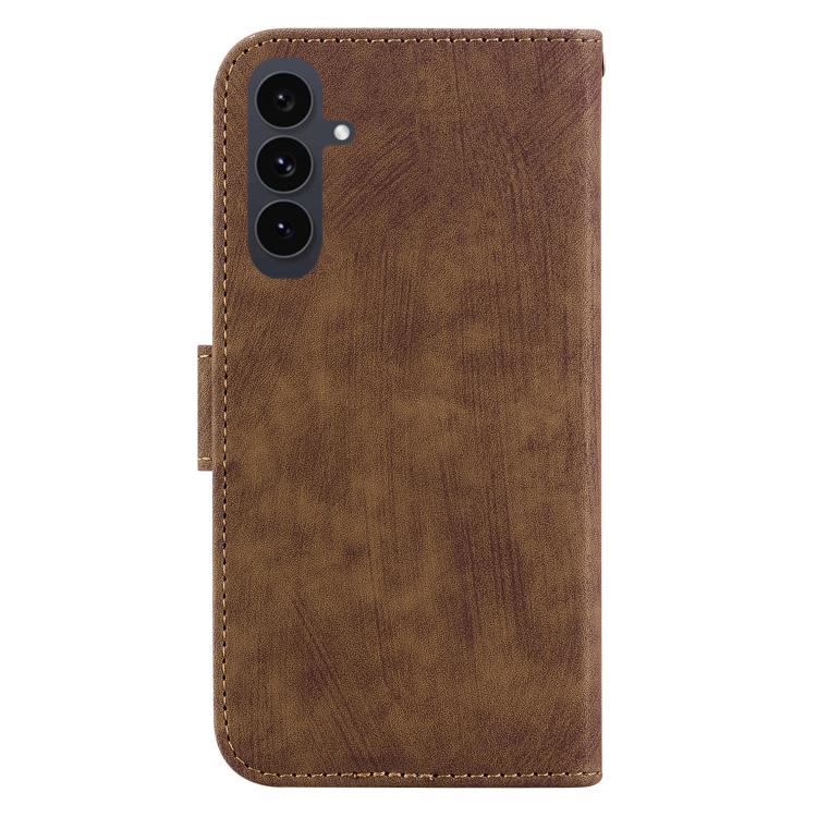 For Samsung Galaxy S25 FE 5G Little Tiger Embossed Leather Phone Case