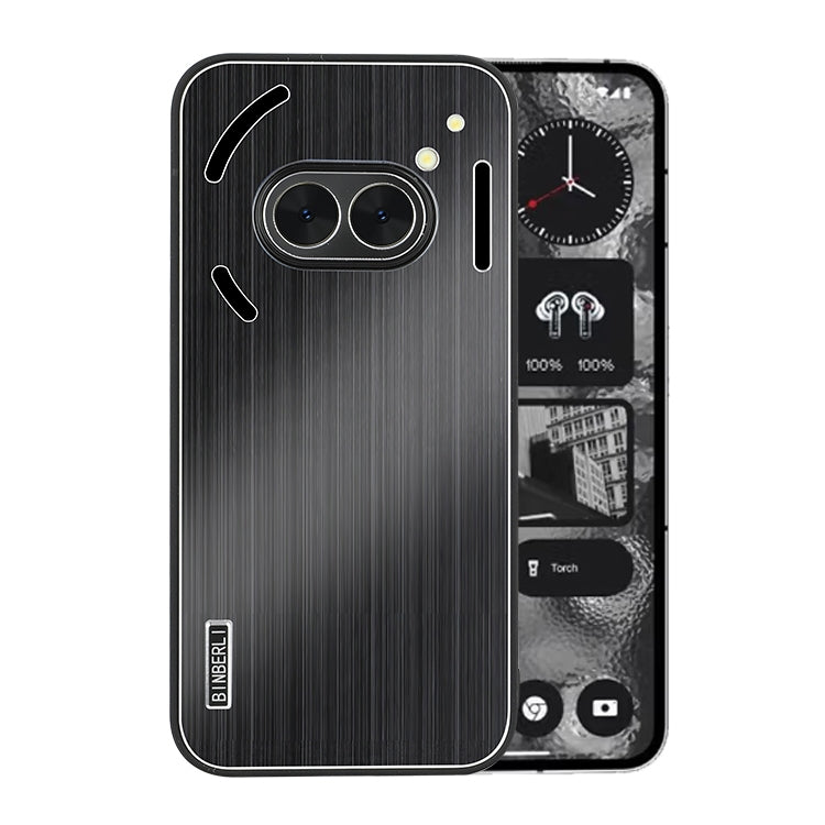 For Nothing Phone 2a / 2a Plus PC Hybrid Aluminum Alloy Brushed Shockproof Phone Case