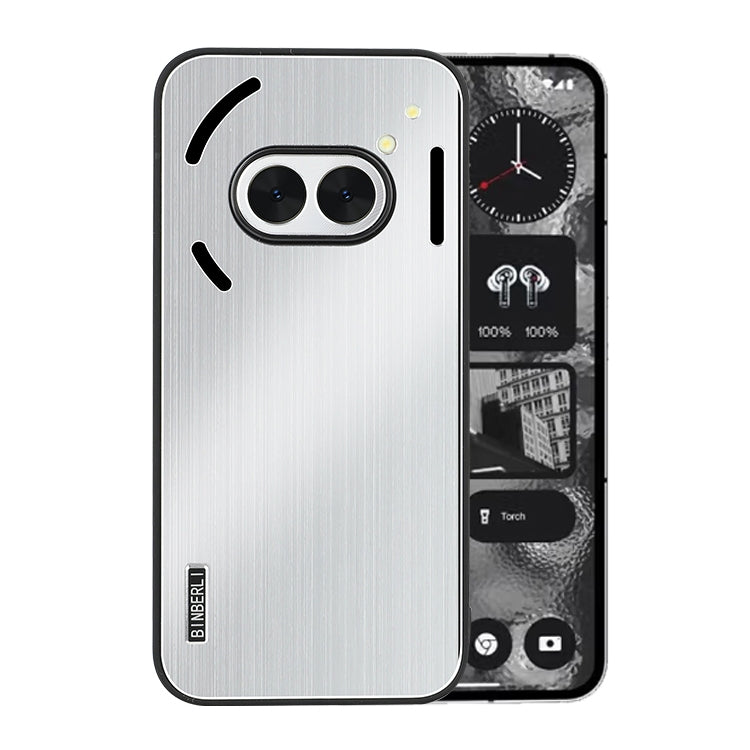 For Nothing Phone 2a / 2a Plus PC Hybrid Aluminum Alloy Brushed Shockproof Phone Case