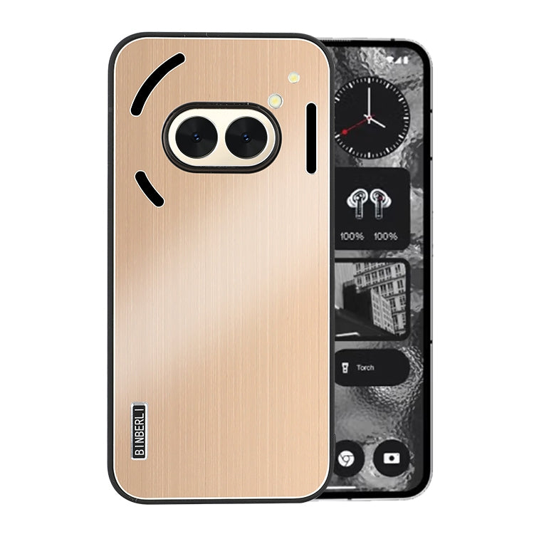 For Nothing Phone 2a / 2a Plus PC Hybrid Aluminum Alloy Brushed Shockproof Phone Case