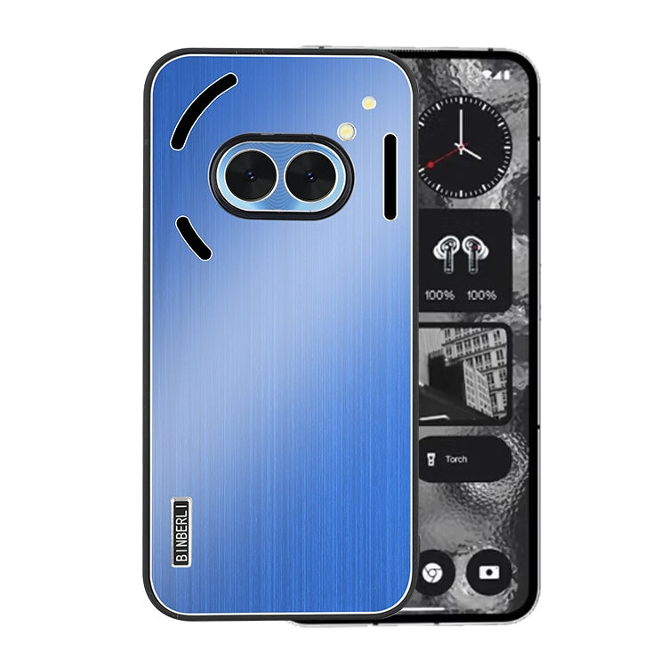For Nothing Phone 2a / 2a Plus PC Hybrid Aluminum Alloy Brushed Shockproof Phone Case