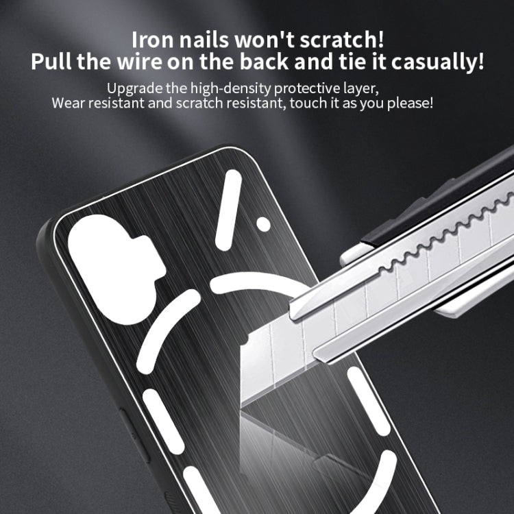 For Nothing Phone 1 PC Hybrid Aluminum Alloy Brushed Shockproof Phone Case