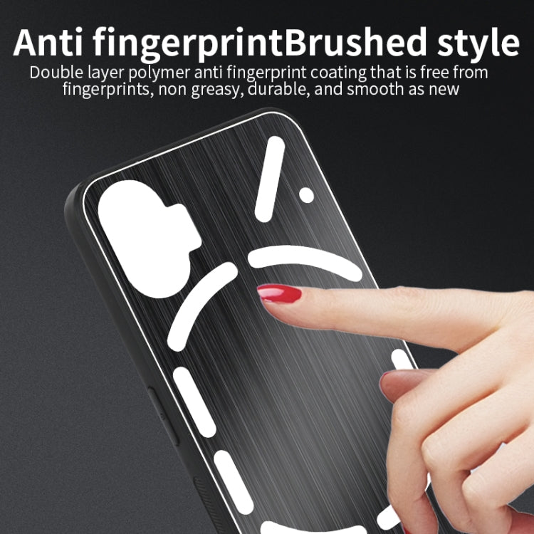 For Nothing Phone 1 PC Hybrid Aluminum Alloy Brushed Shockproof Phone Case