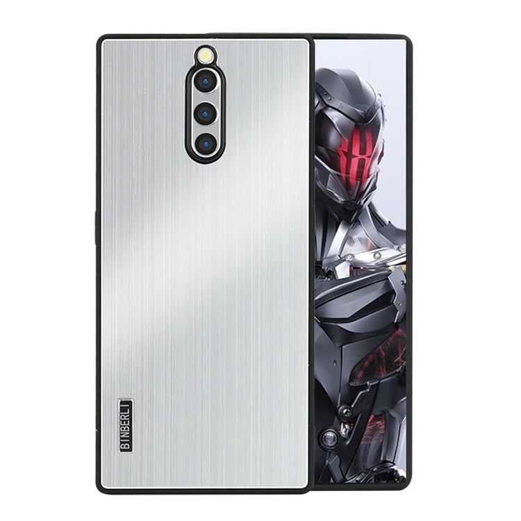 For ZTE nubia Red Magic 8 Pro / 8 Pro+ PC Hybrid Aluminum Alloy Brushed Shockproof Phone Case