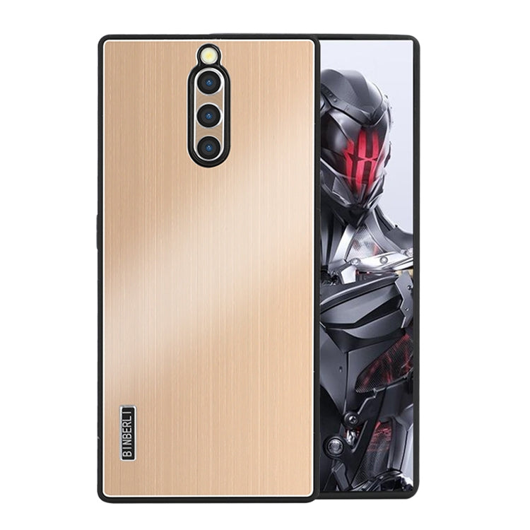 For ZTE nubia Red Magic 8 Pro / 8 Pro+ PC Hybrid Aluminum Alloy Brushed Shockproof Phone Case