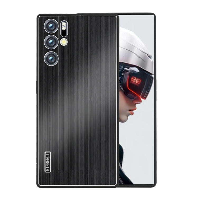 For ZTE nubia Red Magic 9 Pro / 9 Pro+ PC Hybrid Aluminum Alloy Brushed Shockproof Phone Case