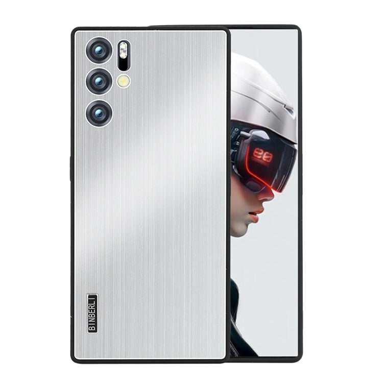 For ZTE nubia Red Magic 9 Pro / 9 Pro+ PC Hybrid Aluminum Alloy Brushed Shockproof Phone Case