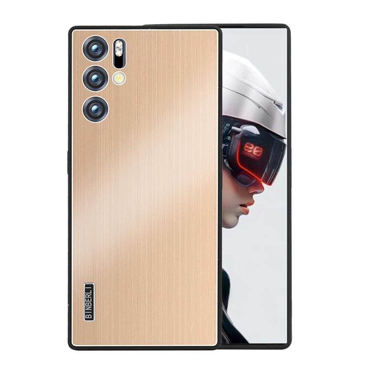 For ZTE nubia Red Magic 9 Pro / 9 Pro+ PC Hybrid Aluminum Alloy Brushed Shockproof Phone Case
