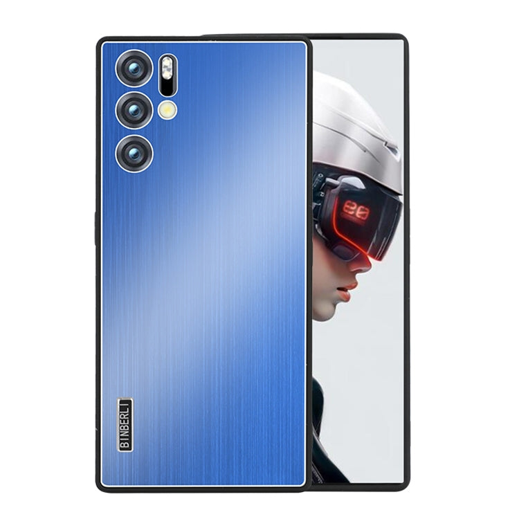 For ZTE nubia Red Magic 9 Pro / 9 Pro+ PC Hybrid Aluminum Alloy Brushed Shockproof Phone Case