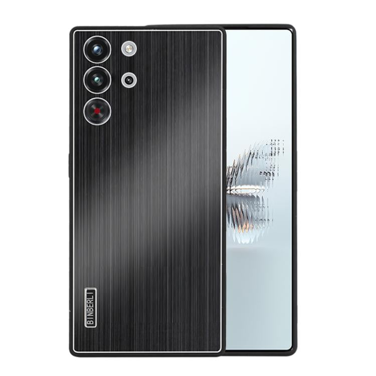 For ZTE nubia Red Magic 10 Pro / 10 Pro+ PC Hybrid Aluminum Alloy Brushed Shockproof Phone Case