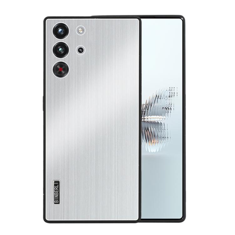 For ZTE nubia Red Magic 10 Pro / 10 Pro+ PC Hybrid Aluminum Alloy Brushed Shockproof Phone Case