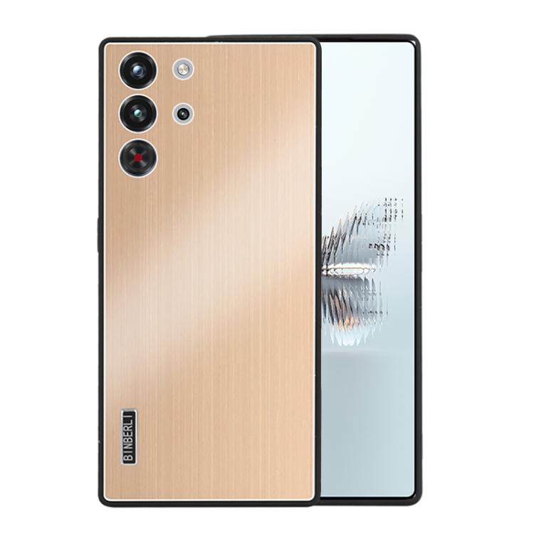 For ZTE nubia Red Magic 10 Pro / 10 Pro+ PC Hybrid Aluminum Alloy Brushed Shockproof Phone Case