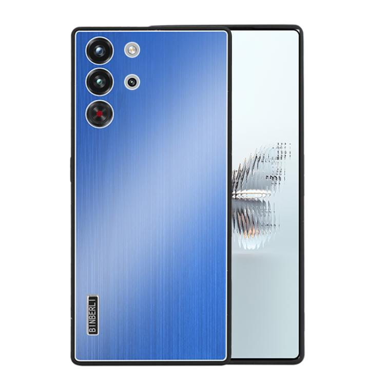 For ZTE nubia Red Magic 10 Pro / 10 Pro+ PC Hybrid Aluminum Alloy Brushed Shockproof Phone Case