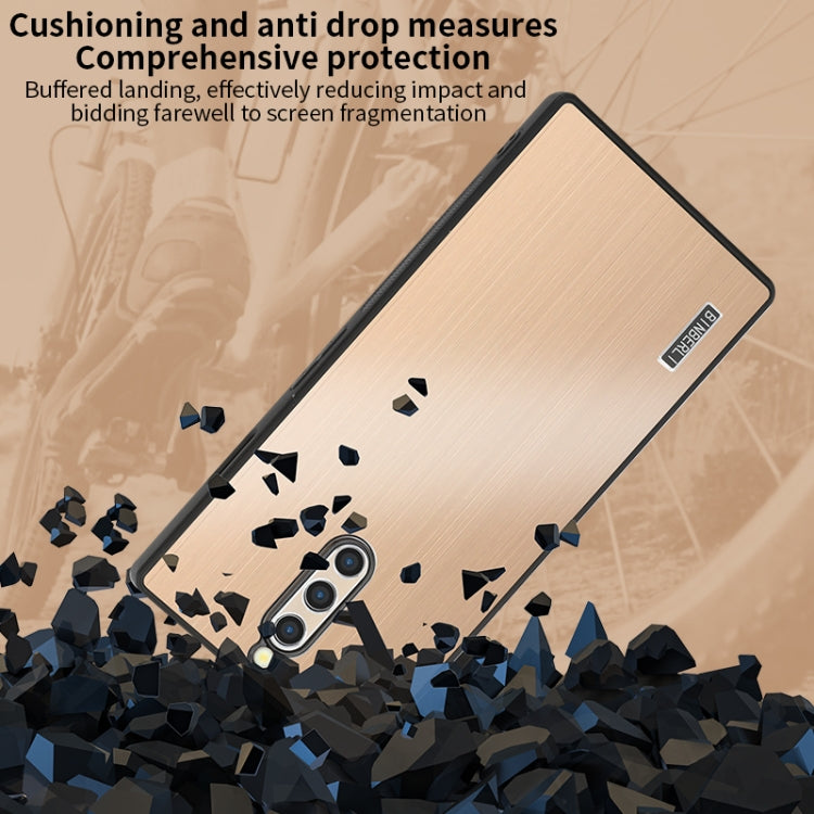 For ZTE nubia Red Magic 8 Pro / 8 Pro+ PC Hybrid Aluminum Alloy Brushed Shockproof Phone Case