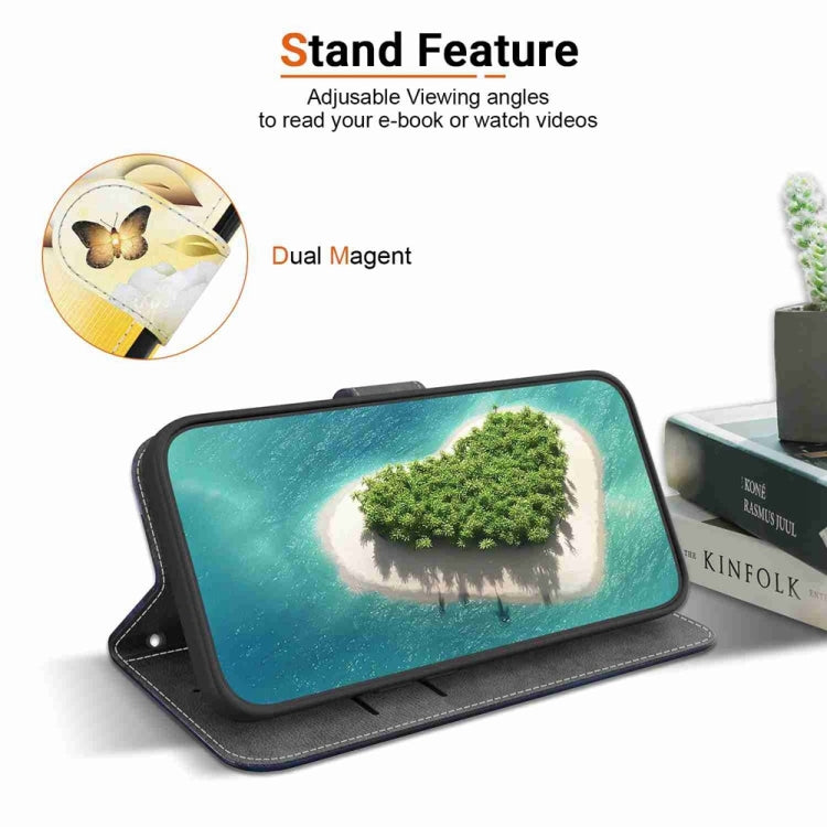 For Samsung Galaxy S25 5G Crystal Texture Colored Drawing Leather Phone Case