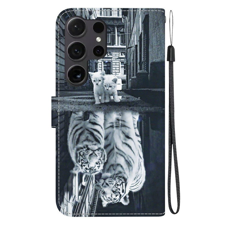 For Samsung Galaxy S25 Ultra 5G Crystal Texture Colored Drawing Leather Phone Case