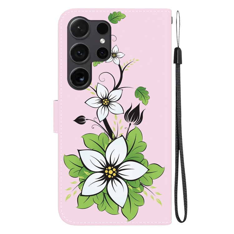 For Samsung Galaxy S25 Ultra 5G Crystal Texture Colored Drawing Leather Phone Case