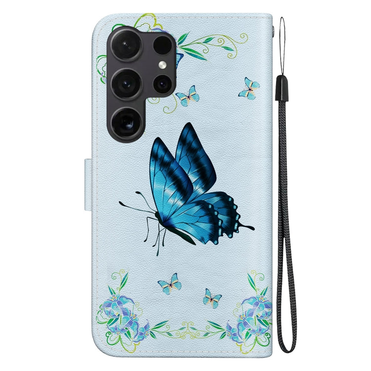 For Samsung Galaxy S25 Ultra 5G Crystal Texture Colored Drawing Leather Phone Case
