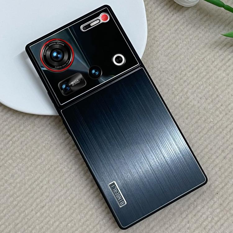 For ZTE nubia Z70 Ultra PC Hybrid Aluminum Alloy Brushed Shockproof Phone Case