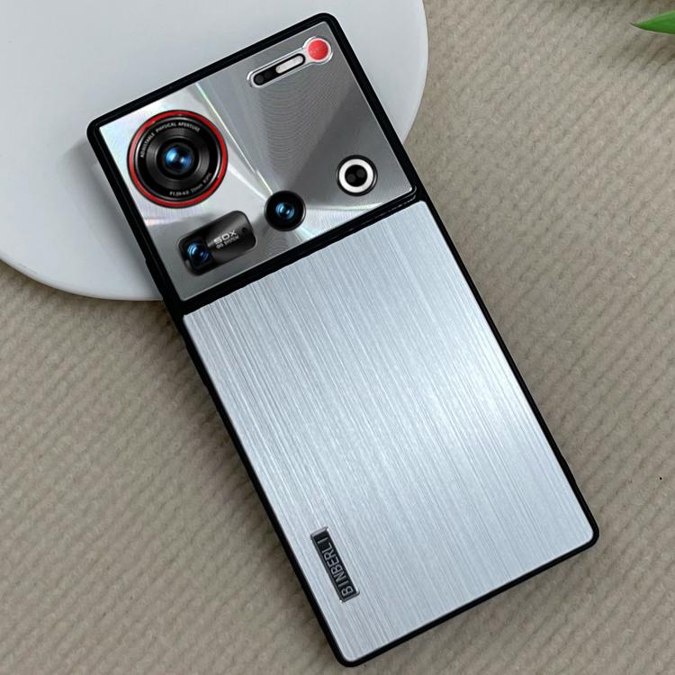 For ZTE nubia Z70 Ultra PC Hybrid Aluminum Alloy Brushed Shockproof Phone Case