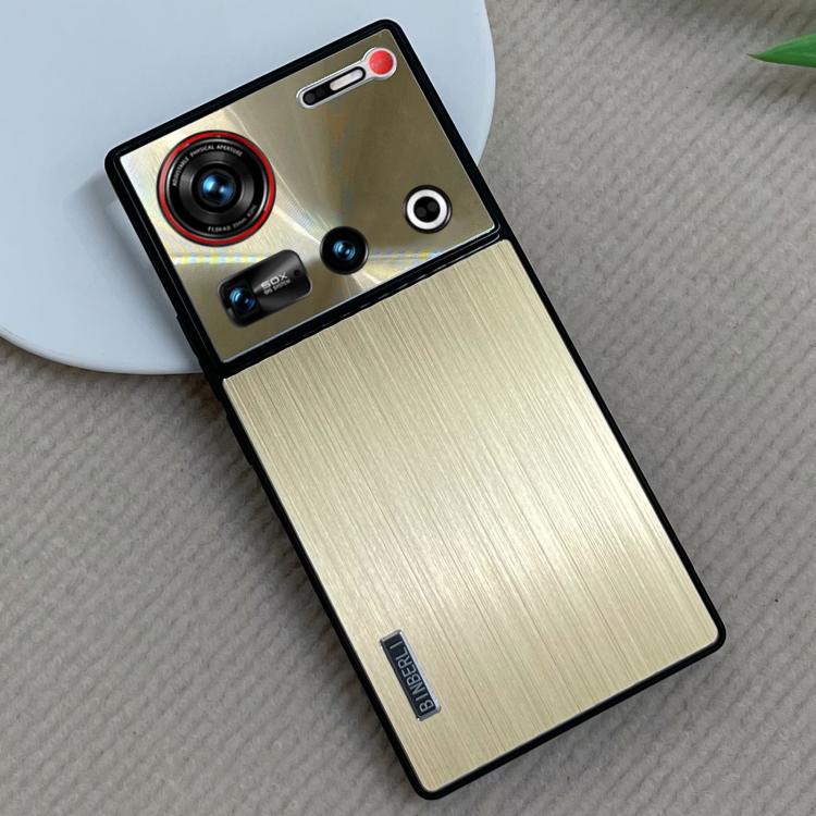 For ZTE nubia Z70 Ultra PC Hybrid Aluminum Alloy Brushed Shockproof Phone Case