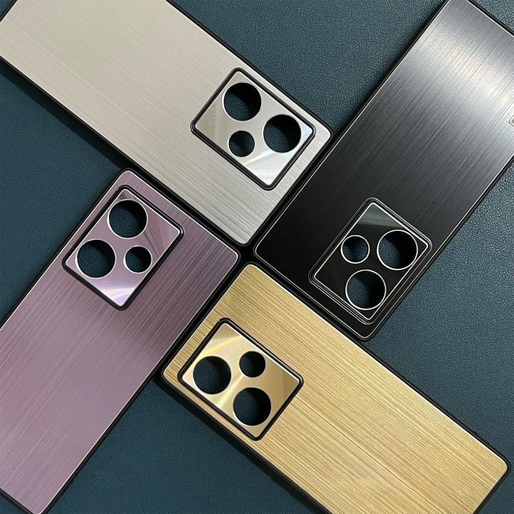 For ZTE nubia Z70 Ultra PC Hybrid Aluminum Alloy Brushed Shockproof Phone Case