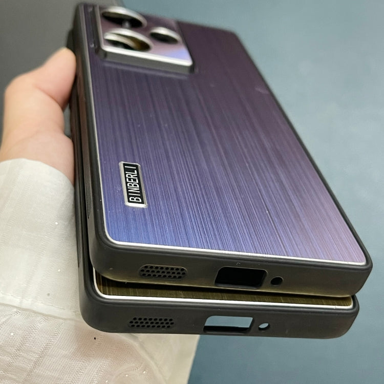For ZTE nubia Z50 PC Hybrid Aluminum Alloy Brushed Shockproof Phone Case