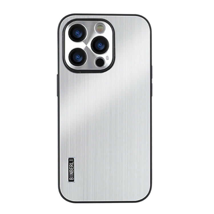 For iPhone 12 Pro PC Hybrid Aluminum Alloy Brushed Shockproof Phone Case