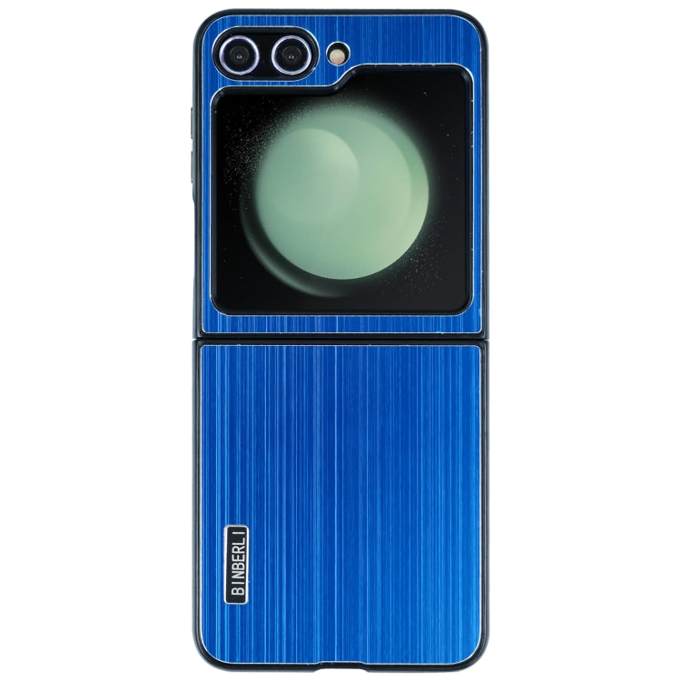For Samsung Galaxy Z Flip6 / Flip7 FE PC Hybrid Aluminum Alloy Brushed Shockproof Phone Case