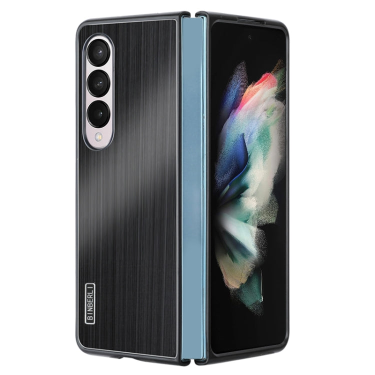 For Samsung Galaxy Z Fold3 PC Hybrid Aluminum Alloy Brushed Shockproof Phone Case