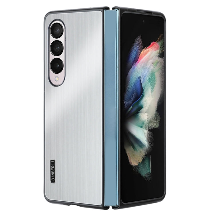 For Samsung Galaxy Z Fold3 PC Hybrid Aluminum Alloy Brushed Shockproof Phone Case