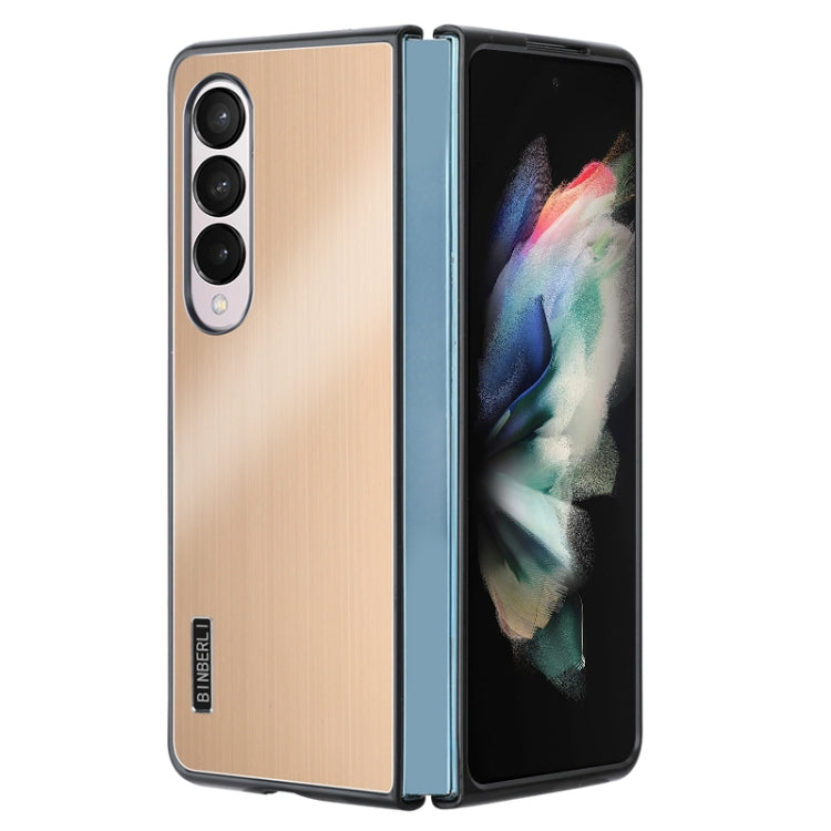 For Samsung Galaxy Z Fold3 PC Hybrid Aluminum Alloy Brushed Shockproof Phone Case