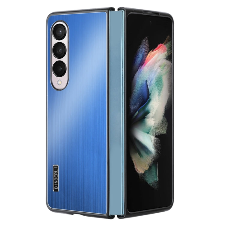 For Samsung Galaxy Z Fold3 PC Hybrid Aluminum Alloy Brushed Shockproof Phone Case