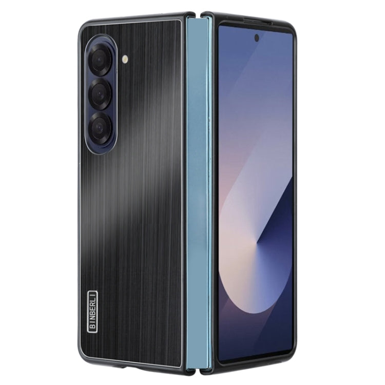 For Samsung Galaxy Z Fold6 PC Hybrid Aluminum Alloy Brushed Shockproof Phone Case