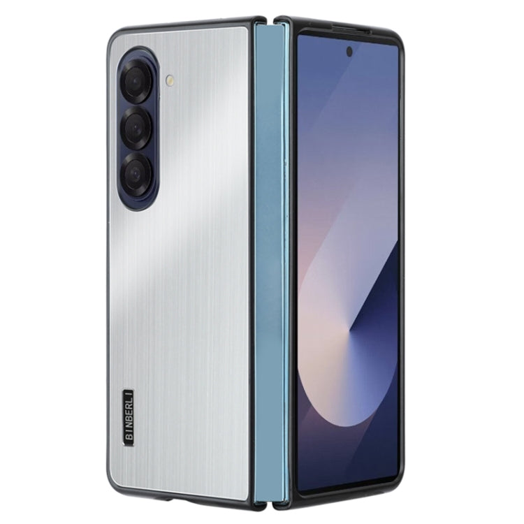 For Samsung Galaxy Z Fold6 PC Hybrid Aluminum Alloy Brushed Shockproof Phone Case