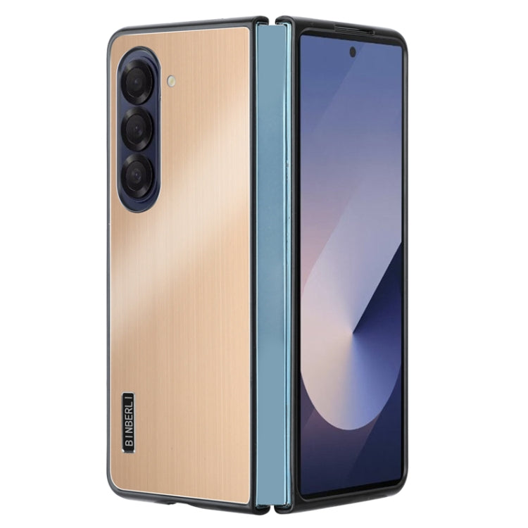 For Samsung Galaxy Z Fold6 PC Hybrid Aluminum Alloy Brushed Shockproof Phone Case