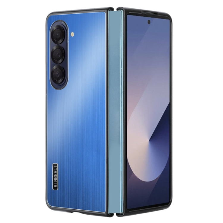 For Samsung Galaxy Z Fold6 PC Hybrid Aluminum Alloy Brushed Shockproof Phone Case