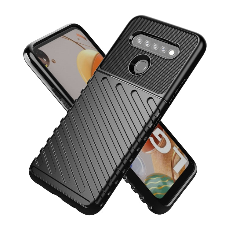 For LG K61 Thunderbolt Shockproof TPU Protective Soft Case(Green)