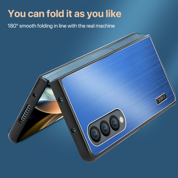For Samsung Galaxy Z Flip5 PC Hybrid Aluminum Alloy Brushed Shockproof Phone Case
