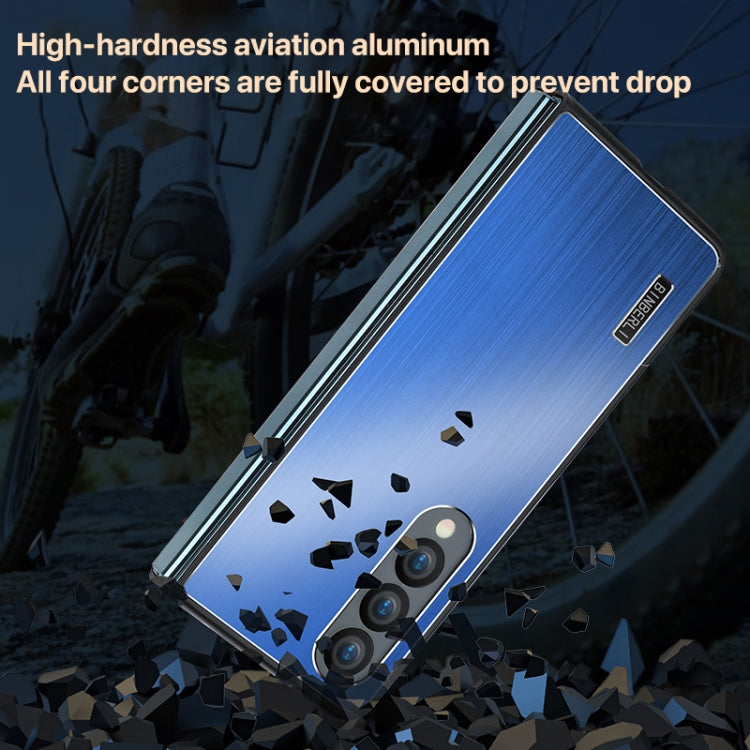 For Samsung Galaxy Z Fold6 PC Hybrid Aluminum Alloy Brushed Shockproof Phone Case