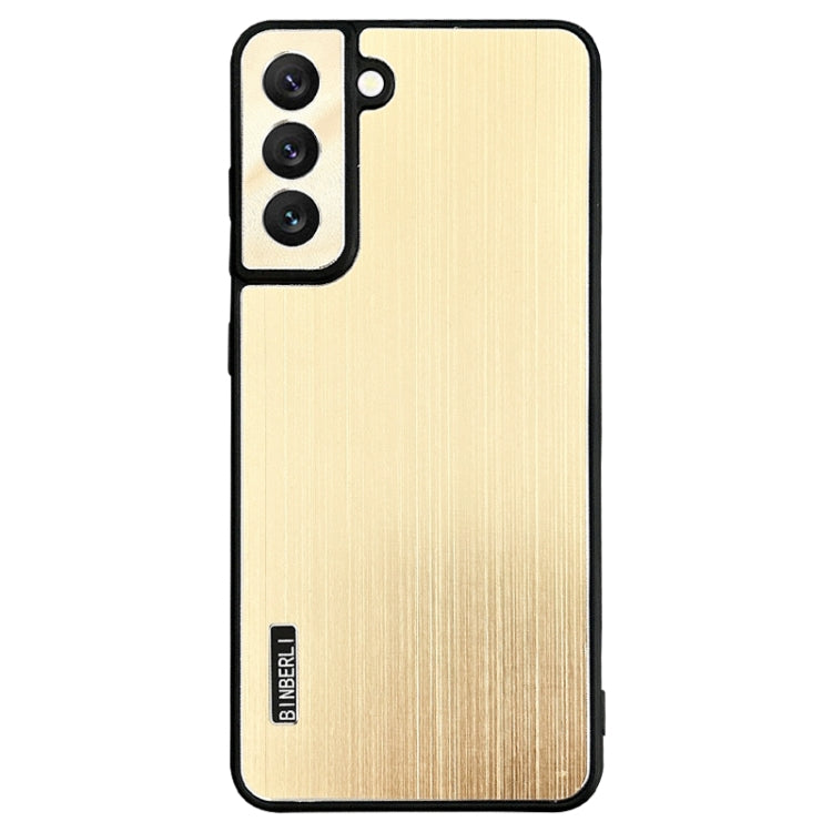 For Samsung Galaxy S23 5G PC Hybrid Aluminum Alloy Brushed Shockproof Phone Case