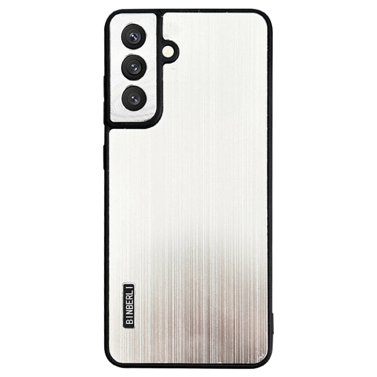 For Samsung Galaxy S24 5G PC Hybrid Aluminum Alloy Brushed Shockproof Phone Case
