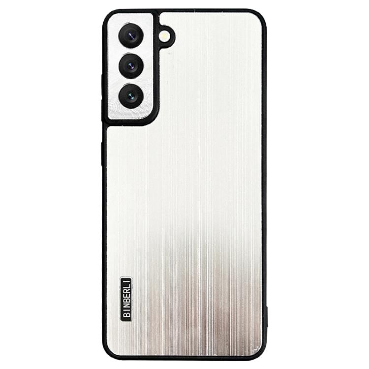 For Samsung Galaxy S21 FE 5G PC Hybrid Aluminum Alloy Brushed Shockproof Phone Case
