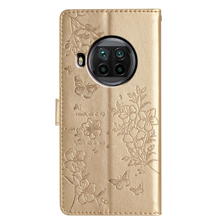 For Xiaomi Mi 10T Lite 5G Butterflies and Flowers Leather Phone Case
